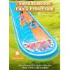Sloosh Shark Double Water Slide, 22.5ft Heavy Duty Lawn Water Slip with Sprinkler Slide and 2 Slip Inflatable Boards for Party Summer Yard Lawn Outdoor Play Activities