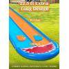 Sloosh Shark Double Water Slide, 22.5ft Heavy Duty Lawn Water Slip with Sprinkler Slide and 2 Slip Inflatable Boards for Party Summer Yard Lawn Outdoor Play Activities