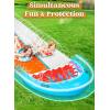 Sloosh Water Slides with 2 Inflatable Boards,22.5ft Double Lane Splash Slip Lawn Water Slide with Advanced Sprinklers Summer Toy for Kids Adults Fun Backyard Summer Outdoor, Shark(Shark)