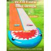 Sloosh Water Slides with 2 Inflatable Boards,22.5ft Double Lane Splash Slip Lawn Water Slide with Advanced Sprinklers Summer Toy for Kids Adults Fun Backyard Summer Outdoor, Shark(Shark)