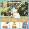 Sloosh Whale Bubble Gun with Refill Solution, Bubble Gun Machine Blower Toy for Kids, Adults, Party Favors, Summer, Easter Basket Stuffers, Birthday Gift