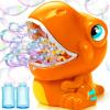 JOYIN Dinosaur Bubble Machine, Bubble Machine Gun Blower with Solutions for Kids, Summer Outdoor Indoor Toy, Dinosaur Party Favor, Kids Birthday Gift (Green)(Orange)