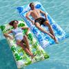 SLOOSH 2-Pack Inflatable Pool Floats Mat – XL Pool Floaties Adults Size with Headrest, Sun Tanning Raft Lake Beach Swimming Pool Party Toys Floating Lounge Above Water Keep Cool(Blue/Green)