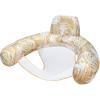 SLOOSH Inflatable Pool Floats Adult,Lounge Chair Adult with Plant Pattern,Floating Water Hammock,Blow up Pool Noodles Rafts for Relaxing Swimming Party Summer Water Beach Lake Fun(Champagne)