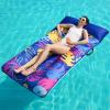 SLOOSH Inflatable Pool Floats Raft – XL Fabric Covered Pool Mat Lounger Floaties for Adults, Ultra Comfort Inflatable Water Float with Headrest for Beach Lake Swimming Pool Floating 68″X34″ (Pink)(Blue)