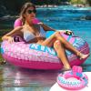 SLOOSH Inflatable River Tubes Float – Heavy Duty Pool Tube Floats for Adults Floating(Pink)