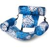 SLOOSH Pool Floats Chairs Adult,Inflatable Pool Lounge,Plant Pattern Floating Mat Hammock,Blow up Water Chairs Noodles rafts for Party Summer Water Beach Fun(Blue leaves)