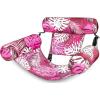 SLOOSH Pool Floats Chairs Adult,Inflatable Pool Lounge,Plant Pattern Floating Mat Hammock,Blow up Water Chairs Noodles rafts for Party Summer Water Beach Fun(Pink leaves)
