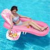 SLOOSH Pool Floats Lounger Adult, Fabric Pool Floaties Lounge Convertible 2-in-1 Floating Water Floaty with Cup Holders Adjustable Backrest Recliner for Pool Party(Pink)
