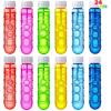 Sloosh 24 Pack 2oz Bubble Liquid Clear Bottle with Wand Set for Kids, Summer Bubble Fun Activity, Easter, and Assortment Party Favors(Whorl)