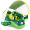 Sloosh Baby Swimming Floats with Removable Sun Canopy, Inflatable Baby Pool Float, Sea Turtle Design Infant Swim Float Ring Swimming Pool Accessories for Age 6-36 Months(Large)