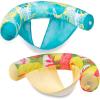 Sloosh Pool Floats Adult, 2 Pack Inflatable Noodle Chair with Sling Soft Fabric, Floating Pool Float Lounge for Summer Water Fun(Summer Leaves)