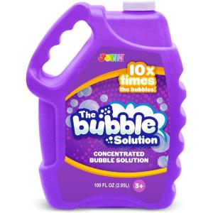 JOYIN 100 Oz Concentrated Bubble Solution (up to 8 Gallon) for Large Party in Summer Celebrations, Party Favor, Bubble Summer Toy, Classroom Prizes, Easter (Blue)(Purple)