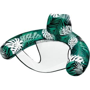 SLOOSH Inflatable Pool Floats Adult,Lounge Chair Adult with Plant Pattern,Floating Water Hammock,Blow up Pool Noodles Rafts for Relaxing Swimming Party Summer Water Beach Lake Fun(Green)