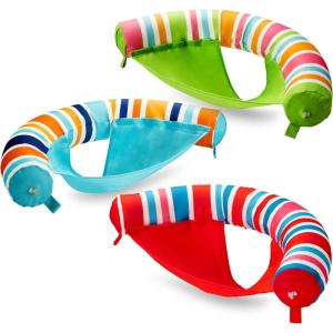 SLOOSH Inflatable Pool Noodle Chair, 3 Packs Pool Floats Noodle Sling Floatie, Swimming Party Floating Chair for Adult Party Summer Water Fun(Stripe)