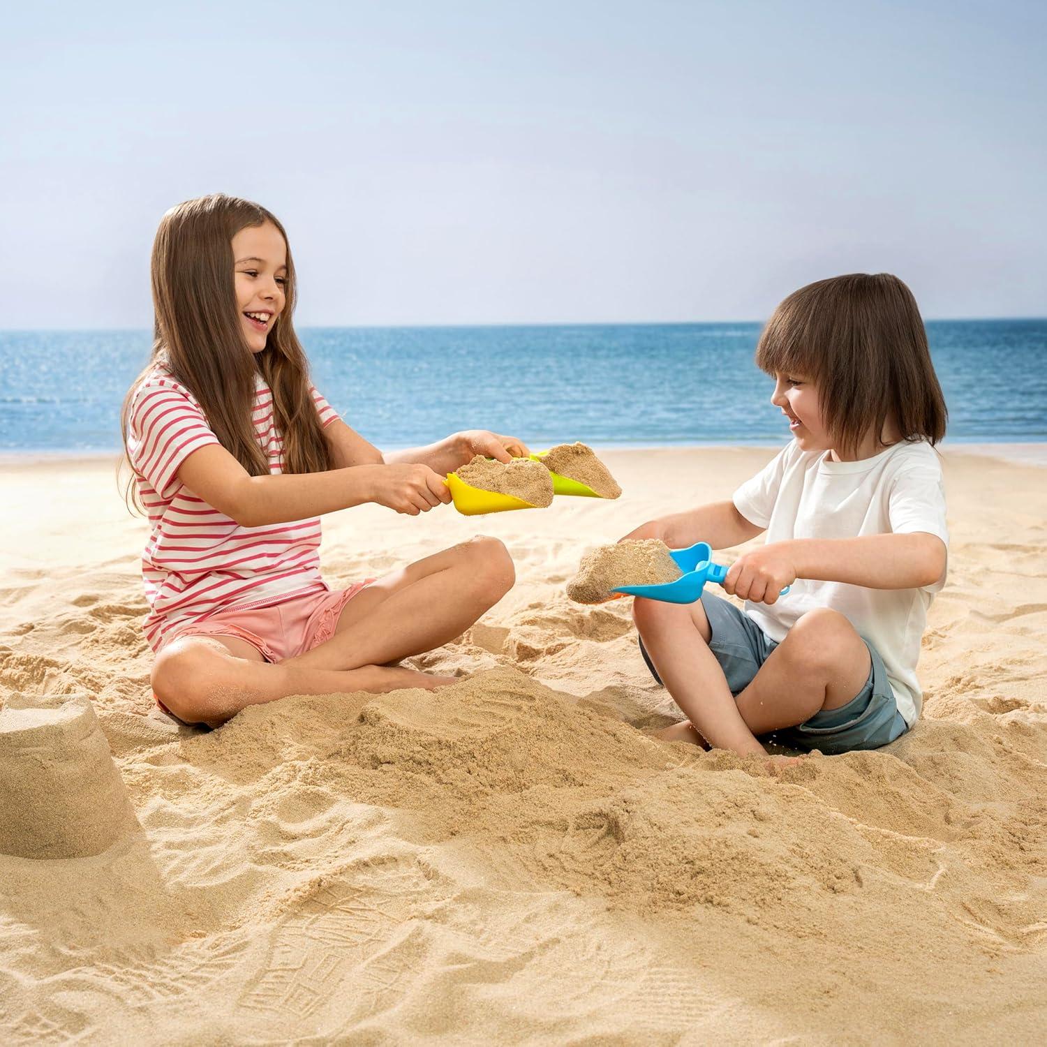 imageSloosh Beach Sand Shovels for Kids 4 Packs Shovels Colorful Scoops Travel Sand Toys for Toddlers Kids Outdoor Digging Play Heavy Duty Plastic Garden Planting Shovels Spades Sets Sandbox Toys