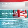 Inflatable Pool Floats Set American Flag Volleyball Net & Basketball Hoops, Swimming Pool Game Toy for Kids and Adults, Floating, Volleyball Court (105”x35”)|Basketball (27”x23”), Red White