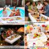 JOYIN 3-Pack Inflatable Serving Bars Cooler – Inflatable Cooler Ice Buffet Salad Serving Trays with Drain Plug, Food Drink Holder for Indoor Outdoor Summer Picnic Beach Pool Luau Party