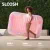 SLOOSH Inflatable Tanning Pool Lounger Float, 70″ x 46″ Pool Floats Adult with Pillow, 4 in 1 Suntan Tub Raft Floatie,Sunbathing Bed Lounge for Water Blow Up Ball Pit Party Gifts(Pink Tie-dye)