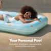 SLOOSH Inflatable Tanning Pool Lounger Float, 70″ x 46″ Pool Floats Adult with Pillow, 4 in 1 Suntan Tub Raft Floatie,Sunbathing Bed Lounge for Water Blow Up Ball Pit Party Gifts(Blue Daisy)
