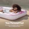 SLOOSH Inflatable Tanning Pool Lounger Float, 70″ x 46″ Pool Floats Adult with Pillow, 4 in 1 Suntan Tub Raft Floatie,Sunbathing Bed Lounge for Water Blow Up Ball Pit Party Gifts(Pink Marble)