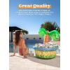 Sloosh 2-Pack Inflatable Palm Tree Cooler – 28″ Inflatable Drink Cooler Luau Hawaiian Party Decoration for Tropical Theme Party Decor, Blow Up Birthday Seasonal Beach Pool Party Supplies Accessories