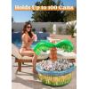 Sloosh 2-Pack Inflatable Palm Tree Cooler – 28″ Inflatable Drink Cooler Luau Hawaiian Party Decoration for Tropical Theme Party Decor, Blow Up Birthday Seasonal Beach Pool Party Supplies Accessories