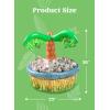 Sloosh 2-Pack Inflatable Palm Tree Cooler – 28″ Inflatable Drink Cooler Luau Hawaiian Party Decoration for Tropical Theme Party Decor, Blow Up Birthday Seasonal Beach Pool Party Supplies Accessories