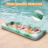Sloosh 2-Pack Inflatable Serving Bars Cooler – Leaf Pattern Inflatable Cooler Ice Buffet Salad Serving Trays with Drain Plug, Food Drink Cooler for Indoor Outdoor Summer Picnic Pool Beach Luau Party