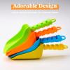 Sloosh Beach Sand Shovels for Kids – 4 Packs Shovels Colorful Scoops Travel Sand Toys for Toddlers Kids Outdoor Digging Play, Heavy Duty Plastic Garden Planting Shovels Spades Sets Sandbox Toys