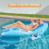 Sloosh Inflatable Pool Floats Adult – Extreme Comfort Pool Lounge Chair with Detachable Cup Holder, Heavy Duty Lounger Floating Chair Floaties Raft Water Floaty Blow Up Recliner Lake Tanning Float