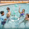 Sloosh Pool Basketball Hoop Toys, Floating Basketball Pool Game, Swimming Floats Toys with Balls Pump, Summer Outdoor Water Play Toy for Kids and Adults (Red Blue)(Green)