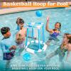 Sloosh Pool Basketball Hoop Toys, Floating Basketball Pool Game, Swimming Floats Toys with Balls Pump, Summer Outdoor Water Play Toy for Kids and Adults (Red Blue)(Blue)