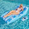 Sloosh Inflatable Pool Floats Adult – Extreme Comfort Pool Lounge Chair with Detachable Cup Holder, Heavy Duty Lounger Floating Chair Floaties Raft Water Floaty Blow Up Recliner Lake Tanning Float