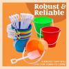 Sloosh 12 Sets Sand Buckets with Shovels for Kids Beach Pails Toys Party Favors Pail Set Plastic Bucket with Handles