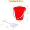 Sloosh 12 Sets Sand Buckets with Shovels for Kids Beach Pails Toys Party Favors Pail Set Plastic Bucket with Handles