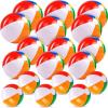 JOYIN Rainbow Beach Balls(18 Pack), Inflatable Swimming Pool Toys for Summer Water Games Kids Birthday Party Supplies Combo Set Include Inflatable Beach Balls in 20” (6), 16” (6) and 12” (6)