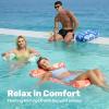 Sloosh 3 Pack 4-in-1 Inflatable Pool Floats – Water Hammock Lounges, Multi-Purpose Swimming Pool Accessories (Saddle, Lounge Chair, Drifter) for Pool, Lake, Outdoor, Beach(Green/Blue/Orange)