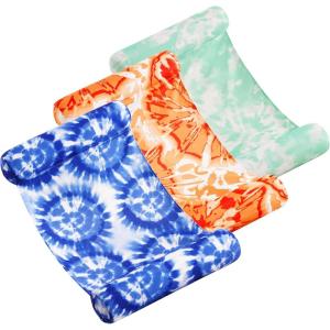 Sloosh 3 Pack 4-in-1 Inflatable Pool Floats – Water Hammock Lounges, Multi-Purpose Swimming Pool Accessories (Saddle, Lounge Chair, Drifter) for Pool, Lake, Outdoor, Beach(Green/Blue/Orange)