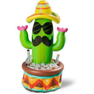 JOYIN 43″ Inflatable Cactus Cooler with Sombrero Hat for Fiesta, Cinco de Mayo Party Supplies, Inflatable Party Cooler, Pool Party Decoration