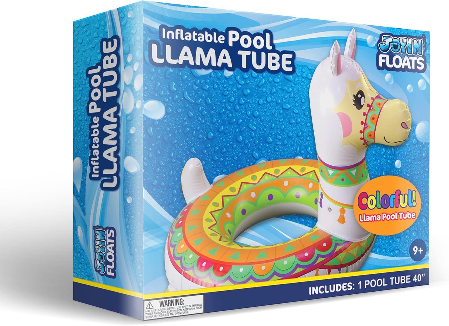 imageSLOOSH Inflatable Llama Pool Float 435 Pool Tubes Fun Beach Floaties Summer Pool Raft Lounger Swim Party Toys Swimming Pool Party Decorations for Kids amp Adults