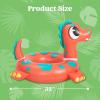 SLOOSH 3-Pack Inflatable Pool Tubes Floats – Dinosaur & Sea Turtle & Dolphin Swimming Rings for Kids Toddler, Pool Beach Water Float Party in Summer Decorations 32″