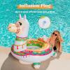SLOOSH Inflatable Llama Pool Float 43.5”, Pool Tubes, Fun Beach Floaties, Summer Pool Raft Lounger, Swim Party Toys, Swimming Pool Party Decorations for Kids & Adults