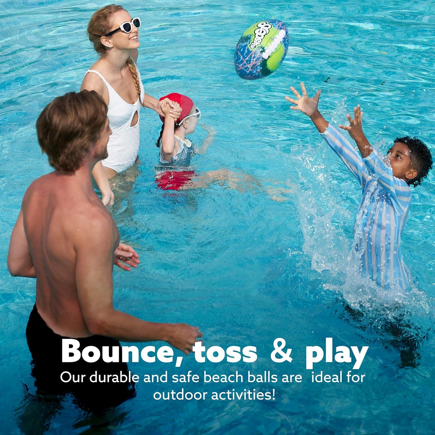 imageSloosh 2Pcs Swimming Pool Waterproof Football 85 Sport Pool Football Water Outdoor Sports Pool Toy for Backyard Pool Play Beach Game