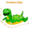 Sloosh 2-Pack Inflatable Dinosaur & Peacock Pool Floats Set, Fun Beach Floaties for Swim Party Decorations Toys, Inflatable Island, Summer Pool Raft Lounge Ride On for Adults Kids