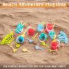 12pcs Beach Sand Bucket and Shovel Toys Party Favors 3in