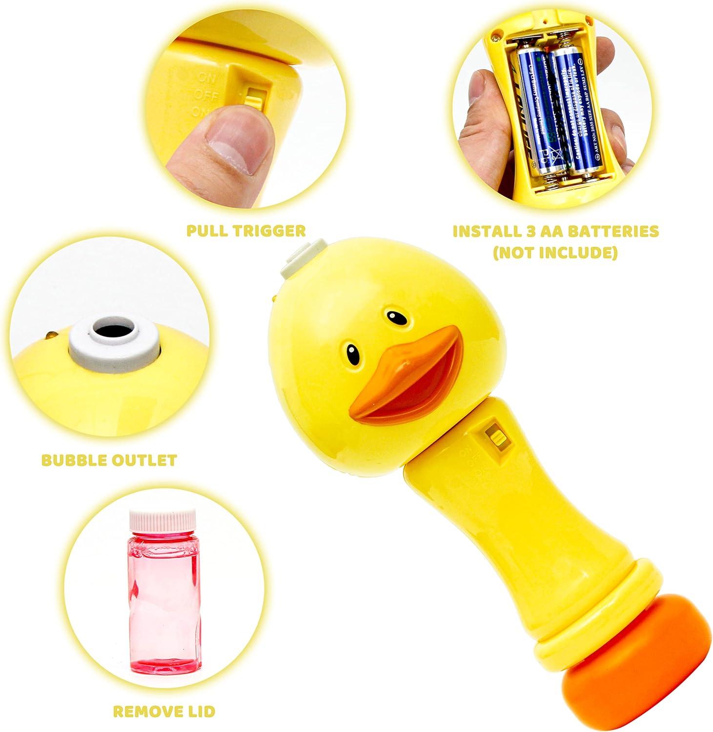 imageJOYIN 2 Packs Duck Bunny Bubble Wands with 2 Bottle of Bubble Solution 50ml for Kids amp Toddlers Outdoor Party Supplies Weddings Gifts Summer Toy Easter