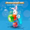 Sloosh Light Up Easter Bubble Gun for Toddler, Bunny Toys for Kids Ages 3-8, Rabbit Bubble Machine Gun with 6 Refill Solution for Party, Easter Basket Stuffers(Easter Blue)