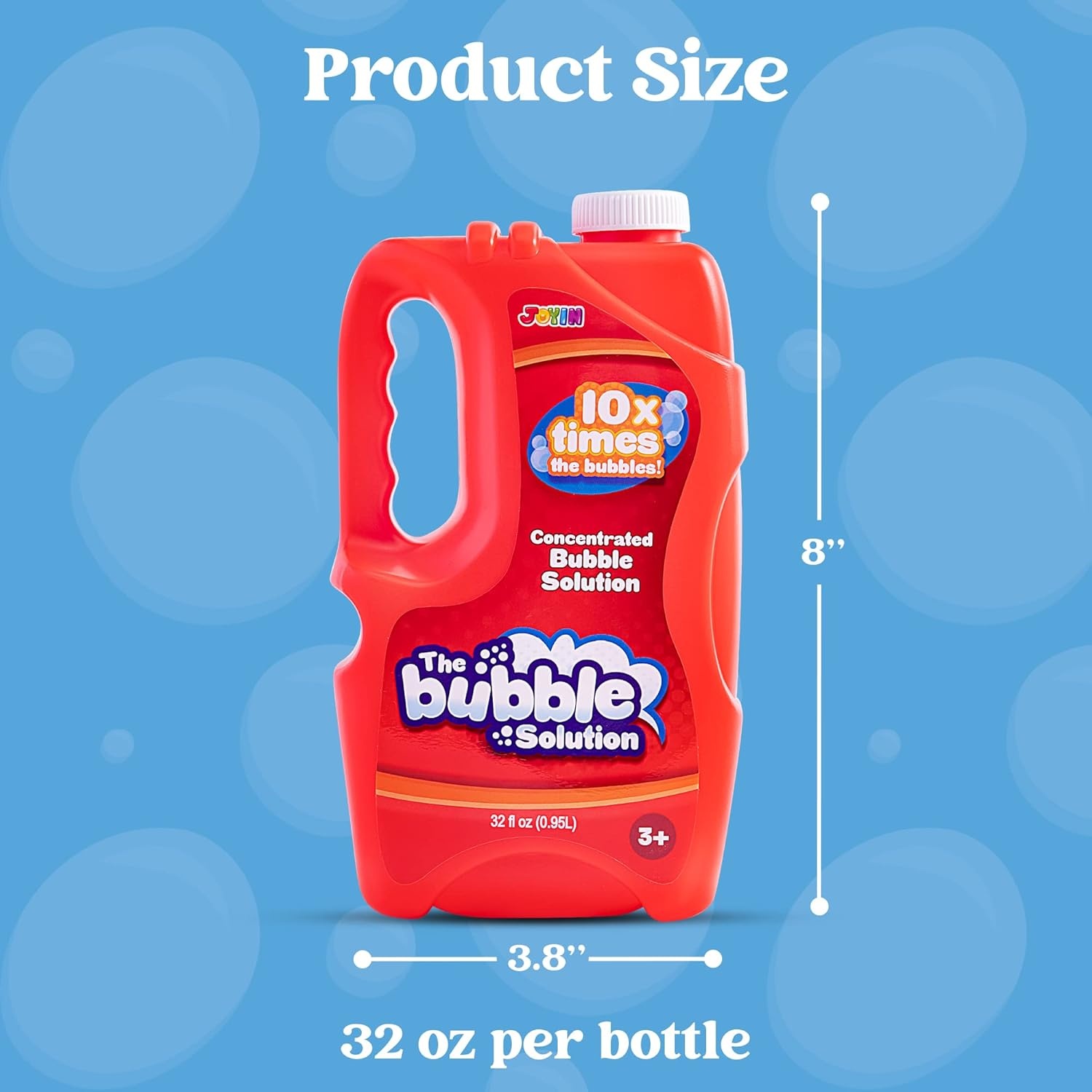 image:imageJOYIN 32 OZ Concentrated Bubble Solution for Bubble Machines Up to 25 Gallons Concentrated Solution Refills for Machine Wands Blower Easter Kids PartiesRed