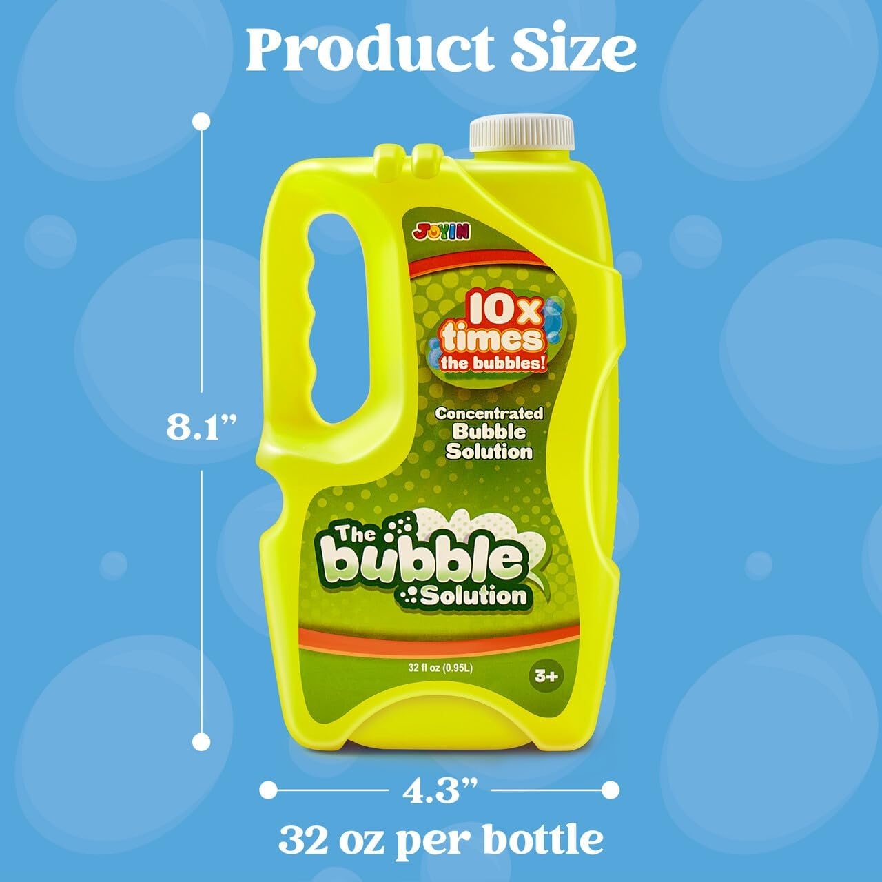 image:imageJOYIN 32 OZ Concentrated Bubble Solution for Bubble Machines Up to 25 Gallons Concentrated Solution Refills for Machine Wands Blower Easter Kids PartiesYellow